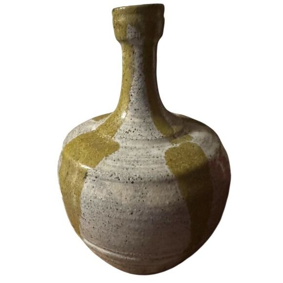 Vintage Artisan PotteryVase - Drip glazed handmade and signed 9” tall. - Picture 1 of 7